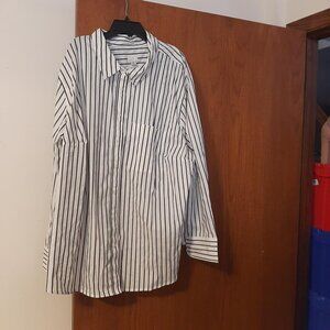 NEW With Tag ! A New Day Stripe Shirt Brown/White Size 3XL